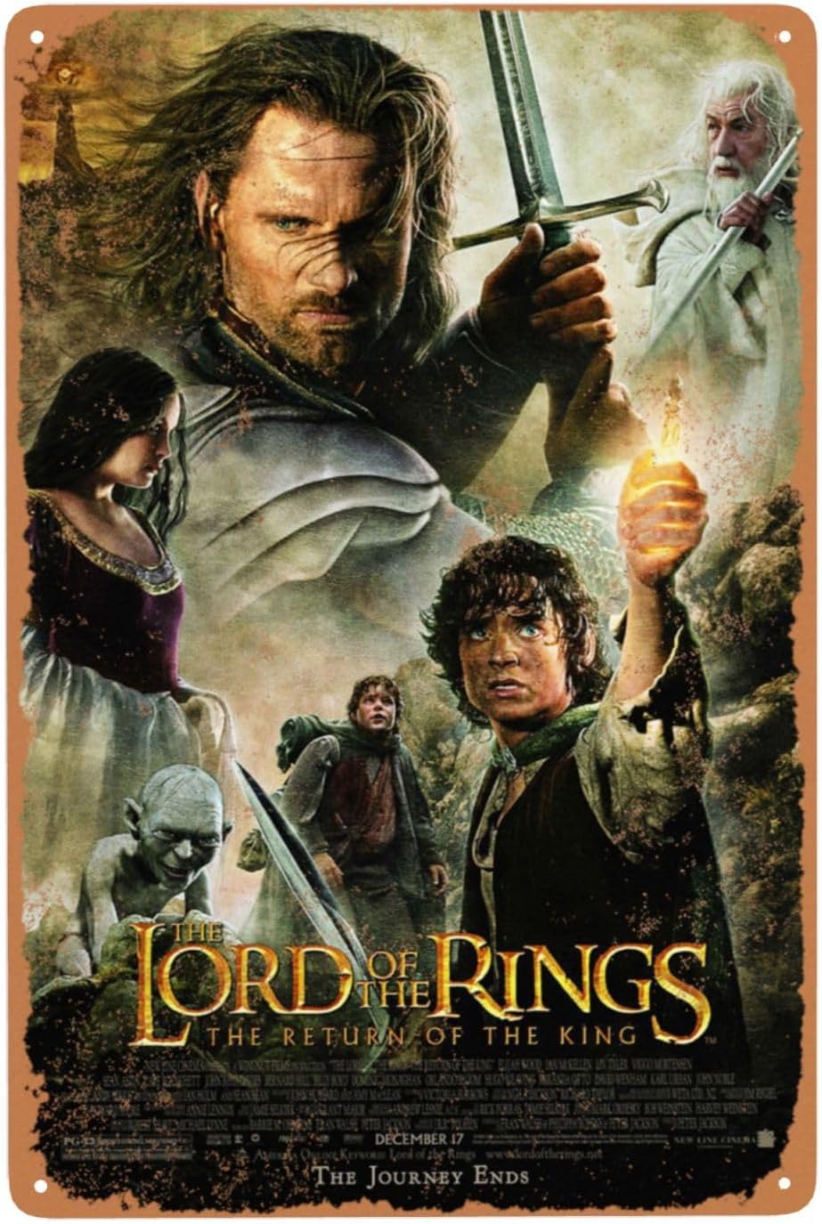 Home Bathroom Movie - Plakat filmowy Powrót Króla, blaszany szyld