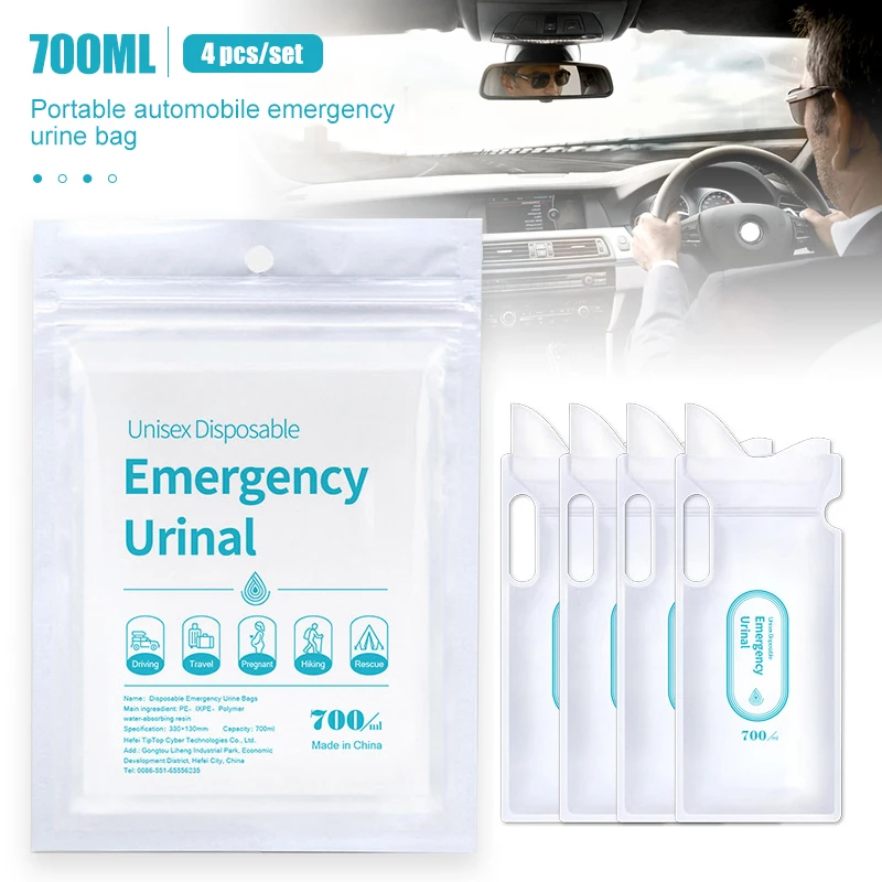Home Bathroom With Urinal - 4 szt. 700ml worek na mocz