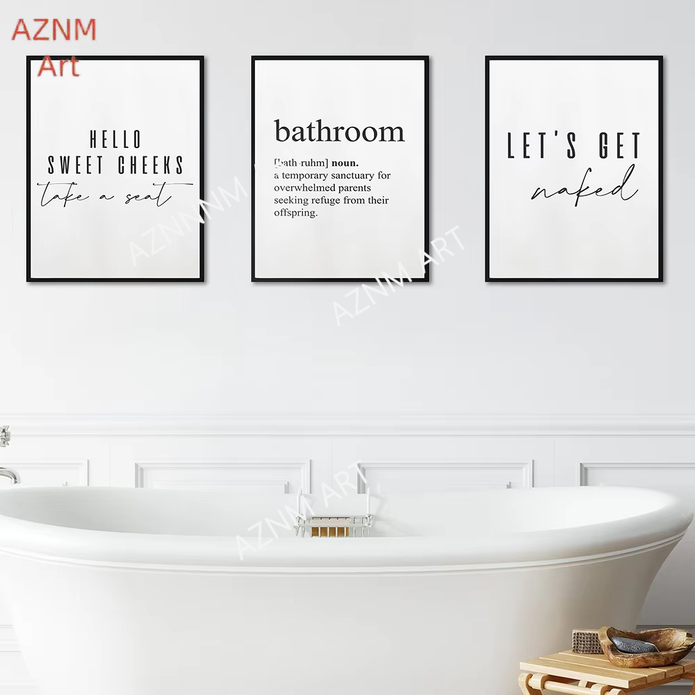 Home Bathroom Pictures - Plakat z napisem: Hello Sweet Cheeks
