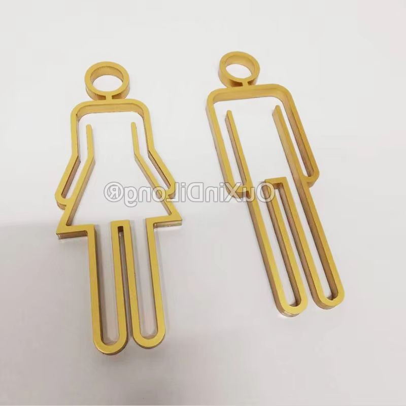 Home Bathroom Door Signs - Puste akrylowe znaki toalety z tyłu,