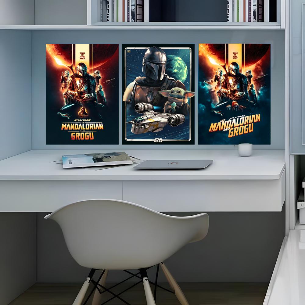 Home Bathroom Movie - Plakat Filmowy The M-ManDaloRian-N i G-Grogu,