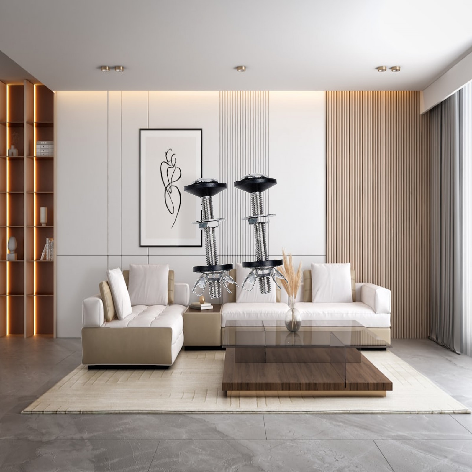 Home Bathroom Fittings - Zestaw śrub i nakrętek do zbiornika