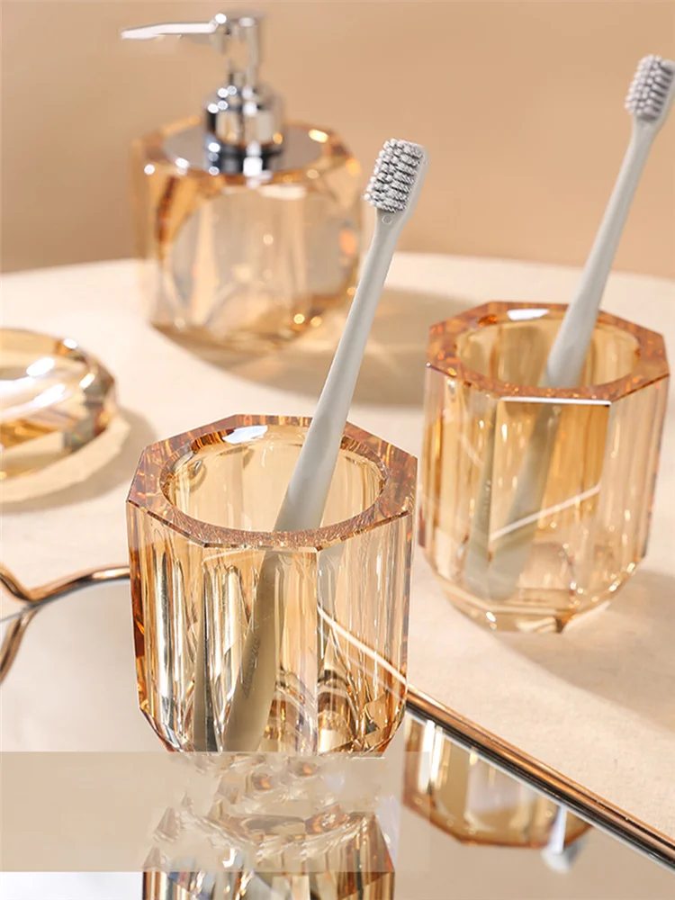 Glass Soap Dish - Zestaw łazienkowy Kryształowe szkło Dozownik do