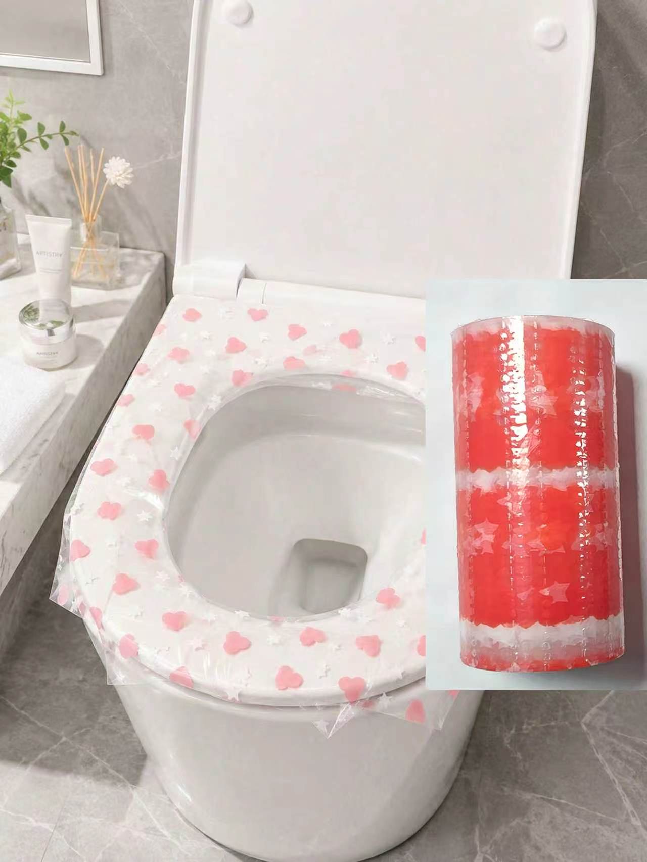 Bathroom Home Improvement - 133 szt./rolka jednorazowych nakładek na sedes,