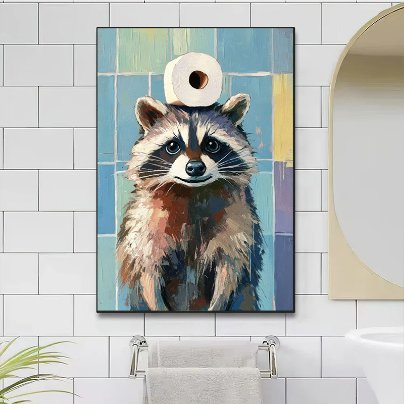 1 szt. bezramowy plakat z papi – Home Bathroom Pictures recenzja i cena