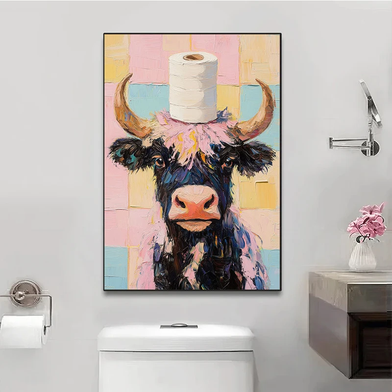 1 szt. bezramowy plakat z papi – Home Bathroom Pictures recenzja i cena