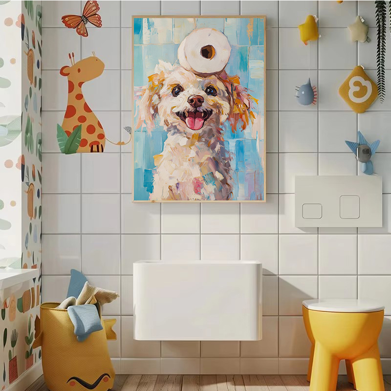 1 szt. bezramowy plakat z papi – Home Bathroom Pictures recenzja i cena
