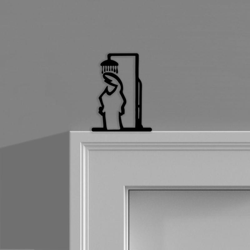 1 SZT. Minimalistyczny Metalow – Home Bathroom Door Signs recenzja i cena