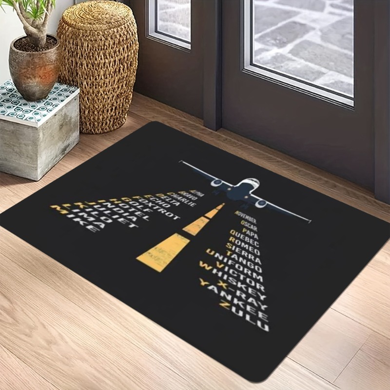 Dywanik z motywem lotnictwa -  – Home Bathroom Door Signs recenzja i cena