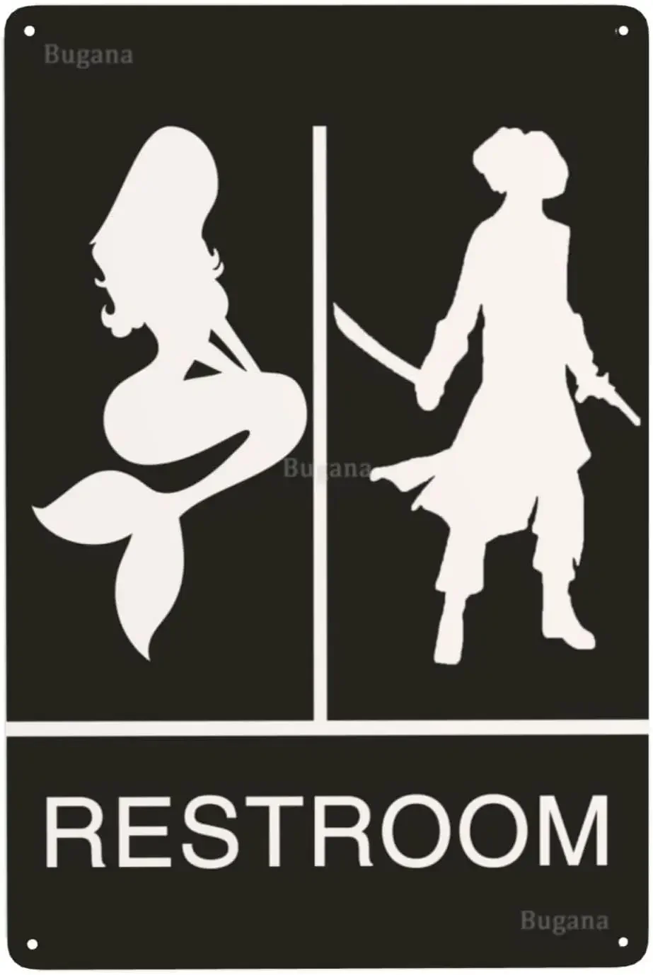 Metalowy Znak Vintage Syrena P – Home Bathroom Door Signs recenzja i cena