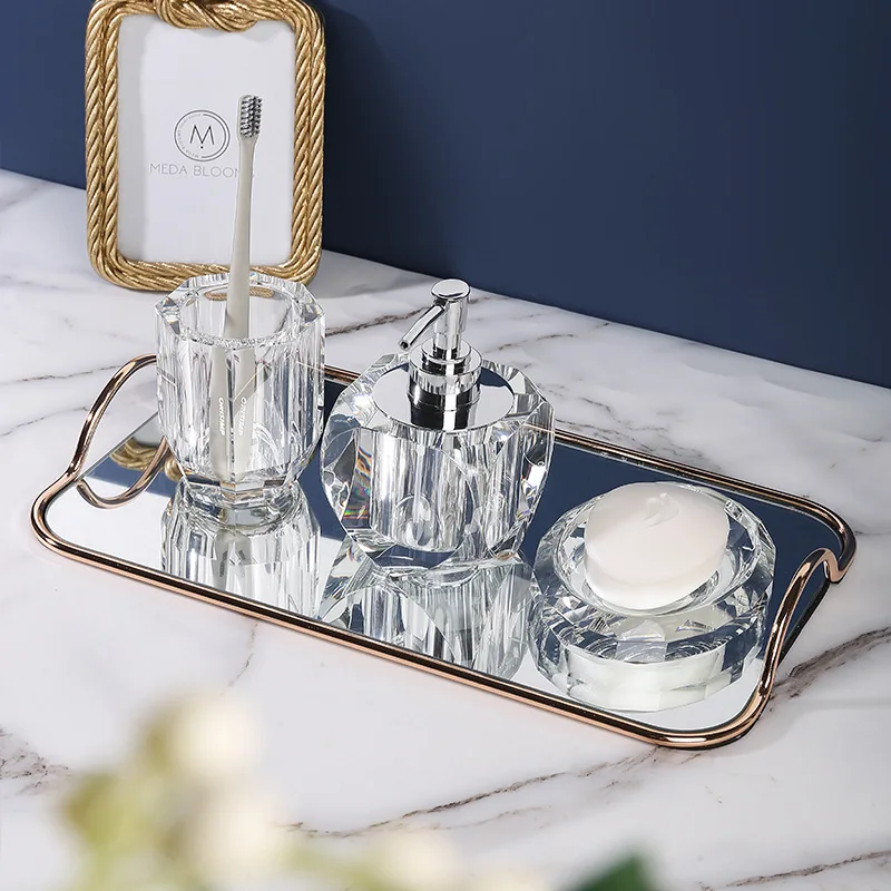 Zestaw łazienkowy Kryształowe  – Glass Soap Dish recenzja i cena