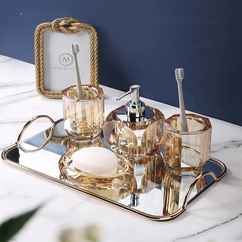 Zestaw łazienkowy Kryształowe  – Glass Soap Dish recenzja i cena