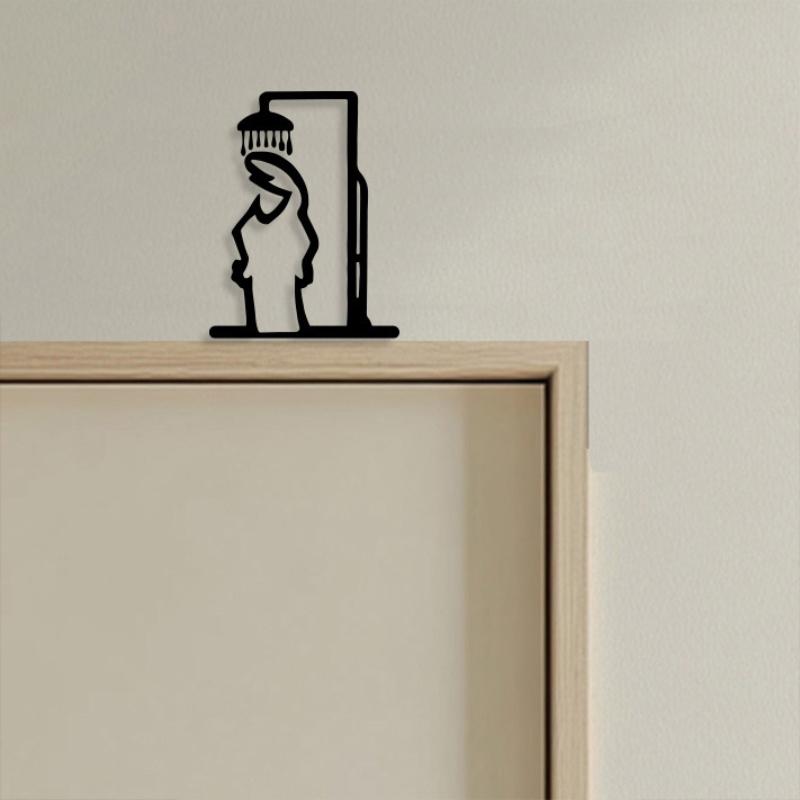 Czarna Figurka Pod Prysznic De – Home Bathroom Door Signs recenzja i cena