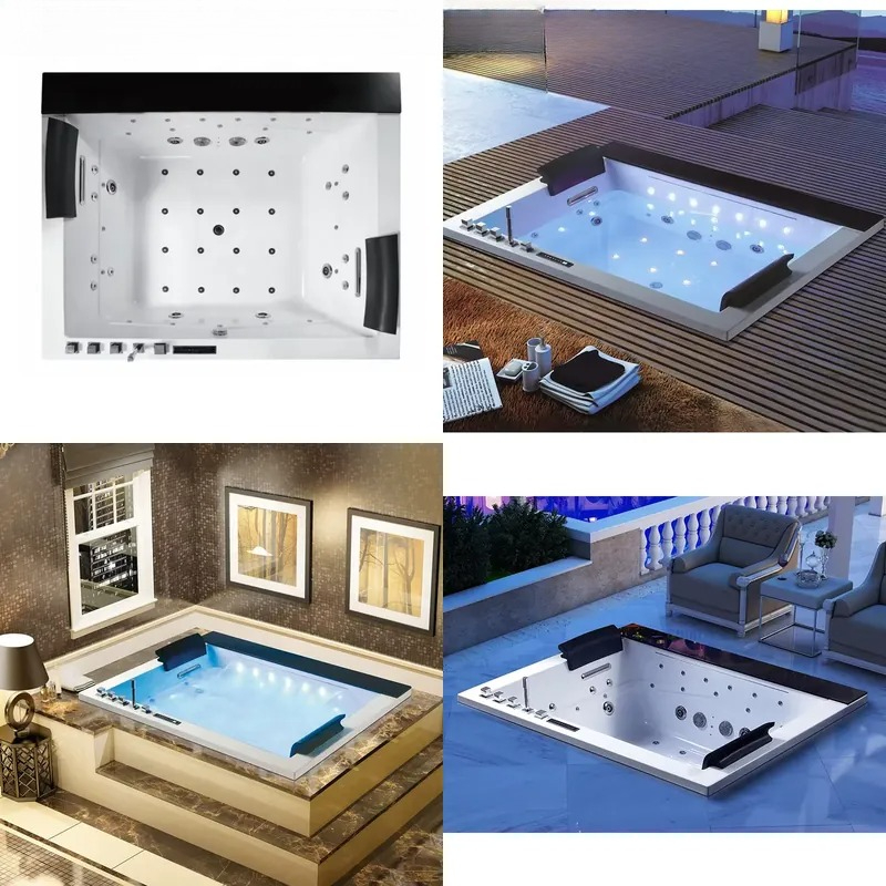 Podwójna wanna z hydromasażem  – Home Bathroom Jacuzzi Tub recenzja i cena