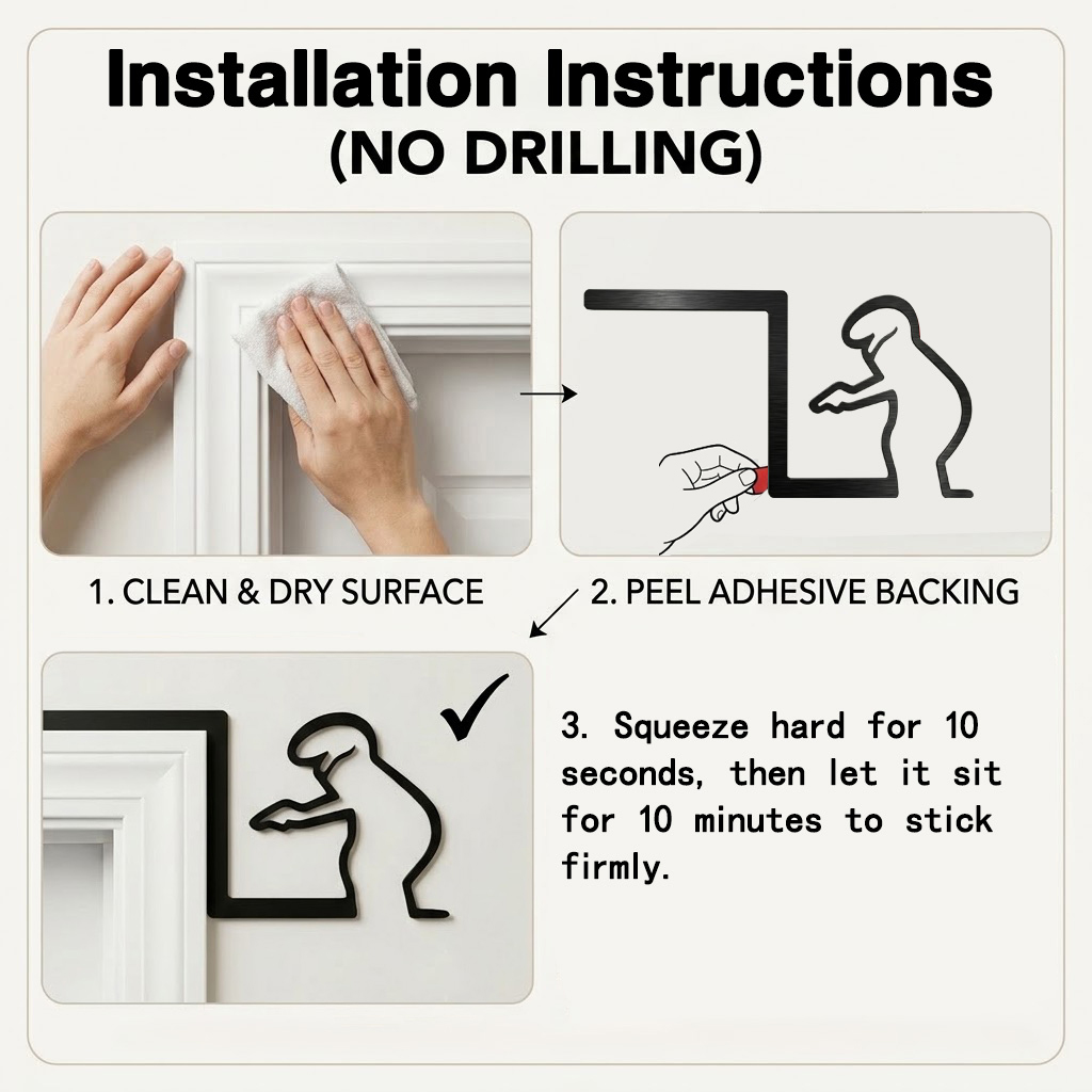 Zabawna tabliczka do łazienki  – Home Bathroom Door Signs recenzja i cena