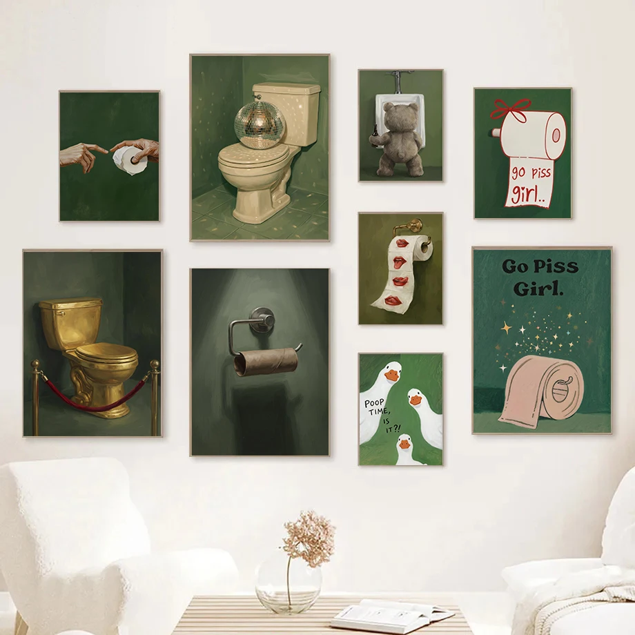 (Bez ramy) 1 szt. Humorystyczn – Home Bathroom Pictures recenzja i cena