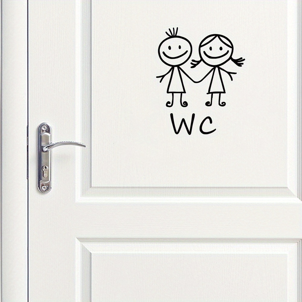 1 szt. Kreskówkowa naklejka na – Home Bathroom Door Signs recenzja i cena