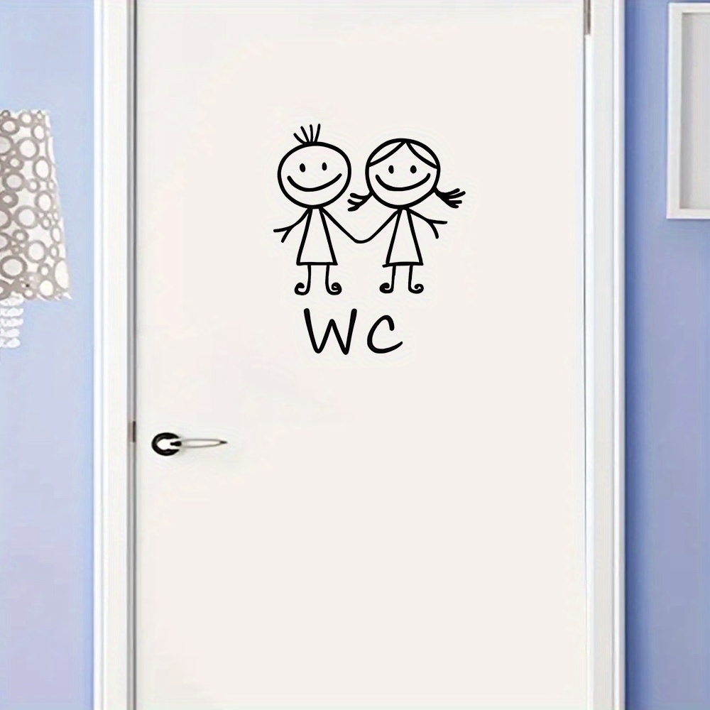 1 szt. Kreskówkowa naklejka na – Home Bathroom Door Signs recenzja i cena