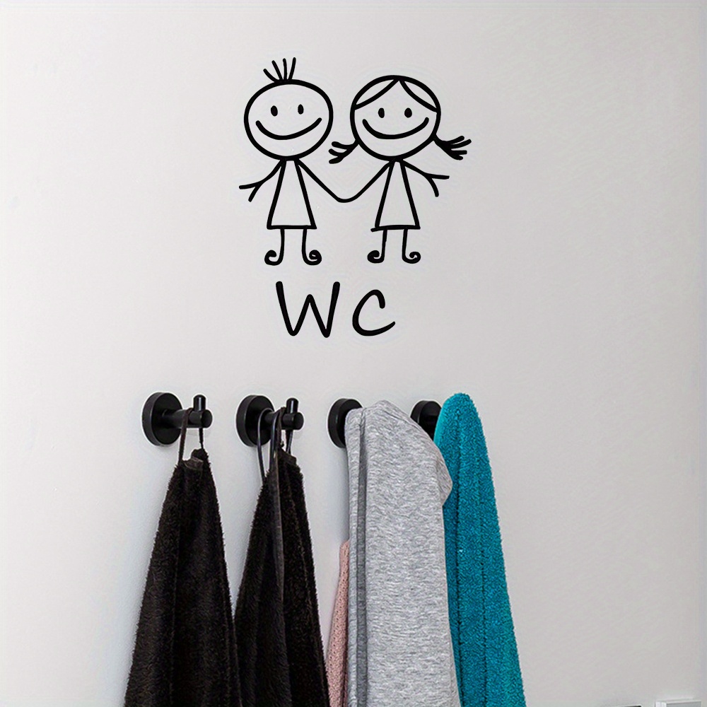 1 szt. Kreskówkowa naklejka na – Home Bathroom Door Signs recenzja i cena